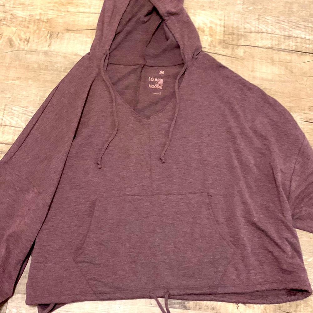 Purple crop hoodie